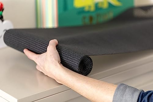 EasyLiner Select Grip Shelf Liner - Easy to Install & Cut to Fit - Non Slip, Non Adhesive, Drawer Shelf & Cabinet Liner for Kitchen, Bathroom, Pantry Cupboards - 12in. x 24ft. - Dark Grey (Pack of 4) - color: Dark Gray, size: 12-Inch x 24 Feet (Pack of 4)