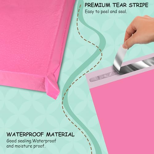 Large Poly Mailers 10 Pack, Shipping Bags, Mailing Bags, 17.5x23 Inch, Pink - color: Pink, size: 17.5x23 Inch 10 Pcs