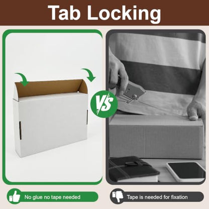 50 Pack 9x6x2 Inches Shipping Boxes, Corrugated Cardboard Mailing Box, Small White Gift Box Mailers, Packaging Boxes for Business Present, Moving and Storage - size: 50 Pack 9x6x2 Inches