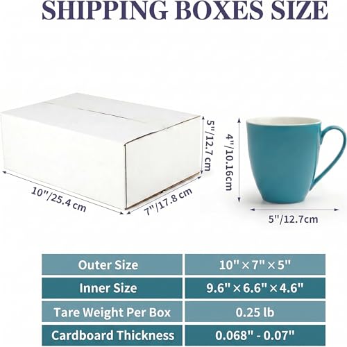 40 Pack Small Shipping Boxes 10x7x5 Inches - size: 10x7x5