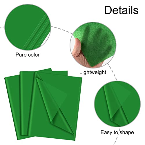 NEBURORA 60 Sheets Green Tissue Paper Set Christmas Gift Wrap Paper(Green) - color: Green