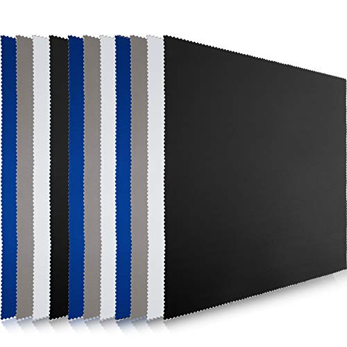Frienda 12 Pack Large Glass Cleaning Cloth, Black, White, Gray, Royal Blue - color: Black, White, Gray, Royal Blue