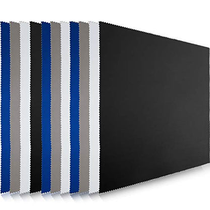 Frienda 12 Pack Large Glass Cleaning Cloth, Black, White, Gray, Royal Blue - color: Black, White, Gray, Royal Blue