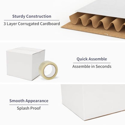 40 Pack Small Shipping Boxes 7X7X6 Inches - size: 7x7x6