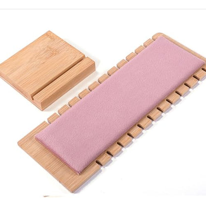 Necklace Display Stands for Selling Necklace Holder Set 3PCS Pink - color: Pink