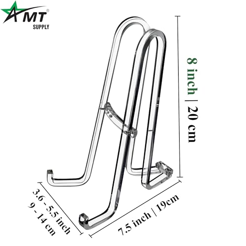 AMT 8 Inch Acrylic Plate Stands for Display - Plate Holder Display Stand + Frame Holder Stand for Picture - color: 8 Inch