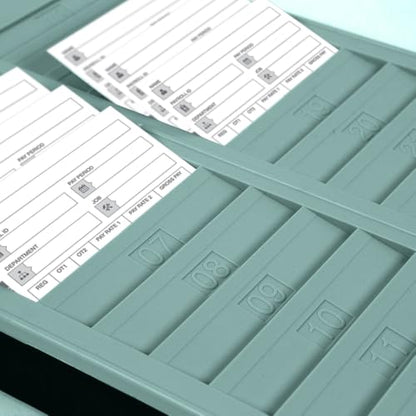 uPunch Time Card Rack, 24 Pockets, Gray
