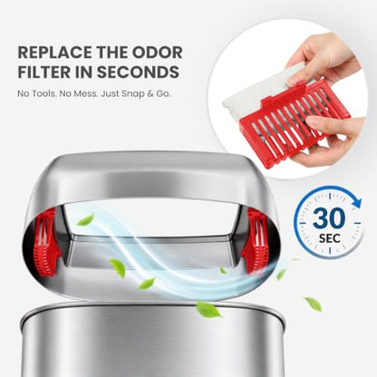 iTouchless 30G Commercial Trash Can with Wheels | Open Top Stainless Steel - color: Silver, 30 Gal