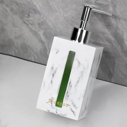 Hand Lotion Pump Bottles,Lotion Container,Refillable Liquid Hand Soap Jar,Resin Shower Dispensers for Bathroom,Travel(White&Silver-400ML) - style: White&Silver-400ML