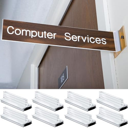 Thyle 12 Pack Magnetic Sign Holder Grip Holder, Powerful Magnet, 3" Length, 1" Width, 0.75" Total Height for Retail Wall Display Store Vendor Event Warehouse and Shop Supplies, Clear