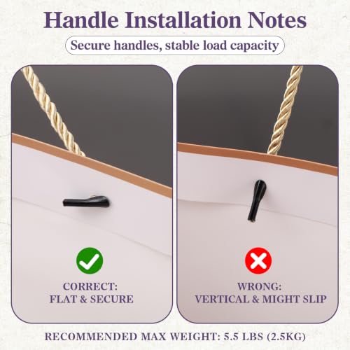 woric 2 Pcs Purple Gift Bags with Handles, 14" Medium Gift Bags - color: Purple