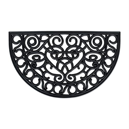 DII Rubber Doormats Collection All Weather, 18x30, Iron Heart - color: Iron Heart, size: 1'6" x 2'6" (Rectangular)