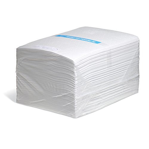 PIG Oil Mat - Oil-Only Absorbent Mat Pad - 200 Pads per Bag - 15" x 20" Pad - Absorbs up to 14 Ounces per Pad - MAT423 - style: Without Dispenser Box