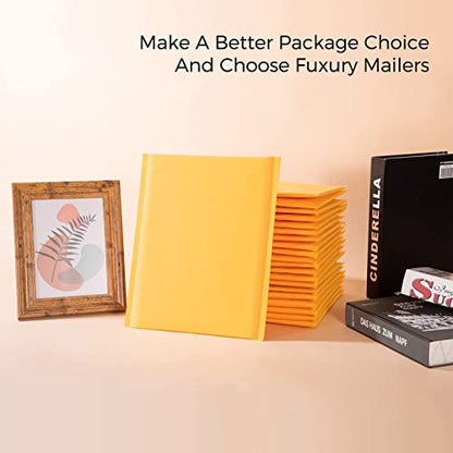 Fuxury Kraft Bubble Mailers 8.5x12 Inch 500 Pack Self Seal Padded Envelopes - color: Yellow, size: 8.5x12" 500PC