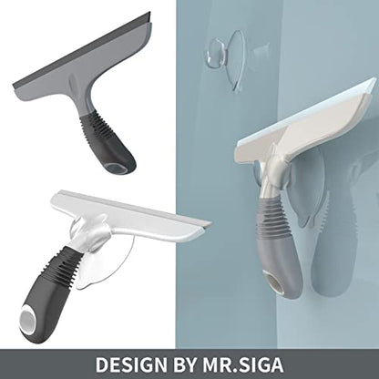 MR.SIGA Silicone Squeegee for Shower Doors, 25 cm/10 inch, White & Gray - size: 10 inch (Pack of 1)