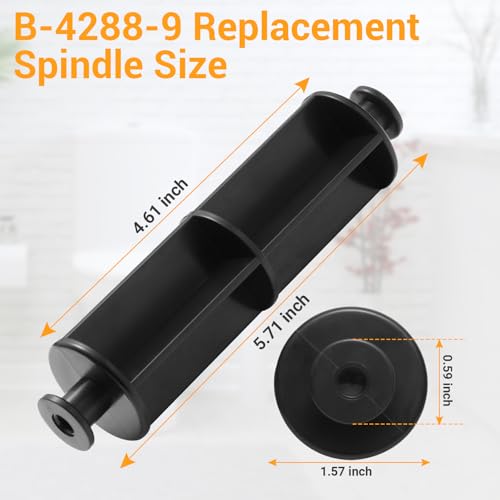 B-4288-9 Black Replacement Spindle Replacement for Bobrick (2 pcs)