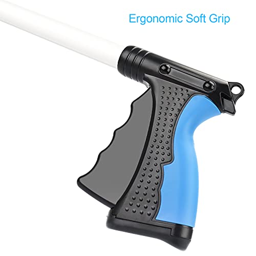 Grabber Reacher Tool, 32" Grabbers for Elderly, Lightweight Extra Long Handy Trash Claw Grabber, Mobility Aid Reaching Assist Tool for Trash Pick Up, Nabber, Litter Picker, Arm Extension (Blue) - color: Blue