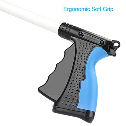 Grabber Reacher Tool, 32" Grabbers for Elderly, Lightweight Extra Long Handy Trash Claw Grabber, Mobility Aid Reaching Assist Tool for Trash Pick Up, Nabber, Litter Picker, Arm Extension (Blue) - color: Blue