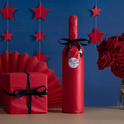 Red Premium Tissue Paper Wrapper Paper 20 x 28 Inch (10 Sheets) Flower Wrapping Paper for Gifts Bags, DIY Craft Supplies,Party Favors Goody Bags - color: Red
