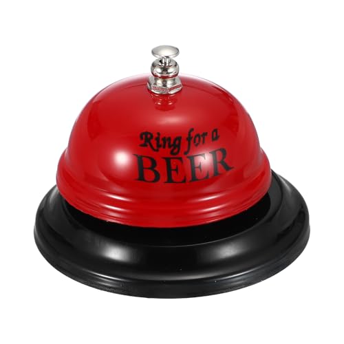 PATIKIL Desk Bell, 3.3" Service Call Bell Ringing, Beer, Red - color: Red(beer)