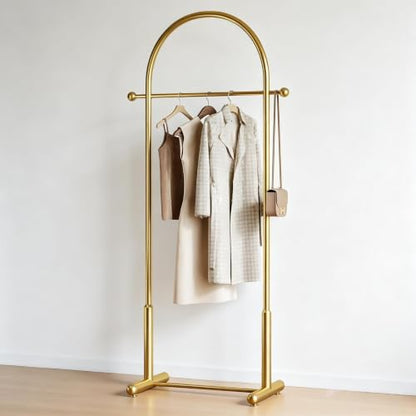 Gold Arch Clothing Rack, Freestanding Metal Garment Rack - color: ‎gold