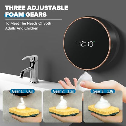 Monstake Automatic Soap Dispenser, Touchless Rechargeable Wall Mount