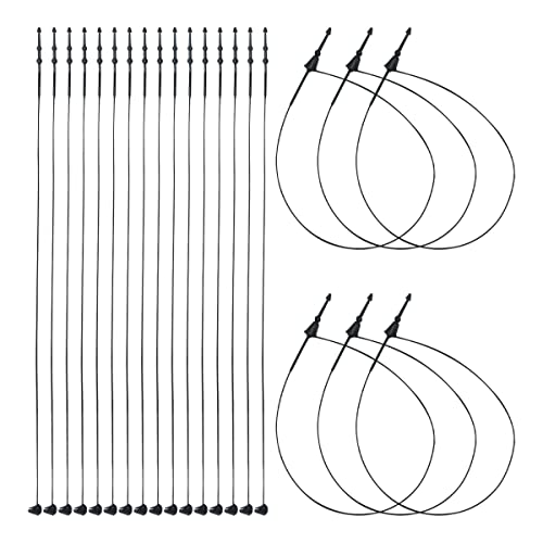 2000 Pcs Plastic Fastener Hang Tag Clear Snap Lock Pin Security Loop for Retail Store Clothing Accessory Price Pins (3" Black) - size: 3" Black