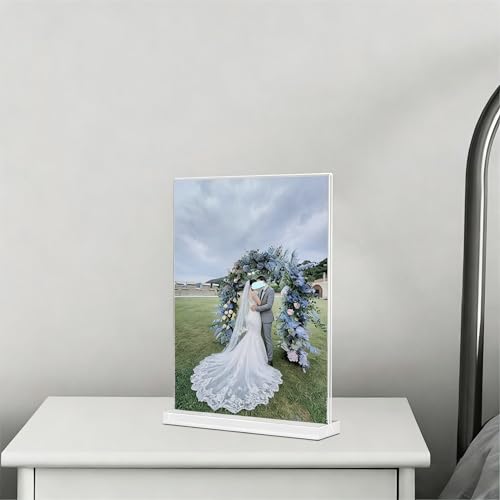 KOOLDE Acrylic Sign Holder 8.5x11 Inches 3 Pack T Shape Desktop Display Stand Vertical Double Sided Clear Table Menu Flyer Holder for Restaurants, Office, Shop, Wedding - color: Clear - 3 Pack