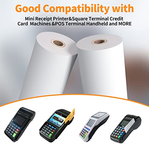 2 1/4'' x 50' Receipt Paper Rolls POS Thermal Paper Cash Register Paper Rolls for Credit Card Machine(350 Rolls) - size: 2 1/4" x 50ft, style: 350 Rolls