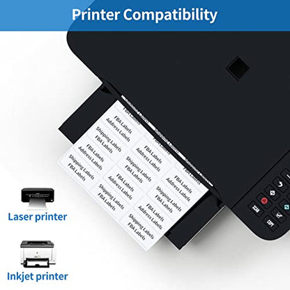 3000Pcs 1" X 2-5/8" Address Shipping Labels 30 Up FBA Product Labels - size: 100 sheets, style: 30 up-1"x2-5/8"