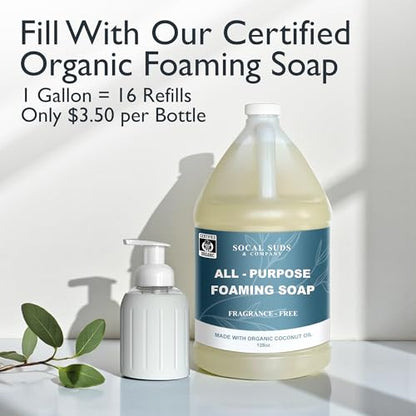 Foaming Glass Hand Soap Dispenser Pump Stone 8oz - color: Stone