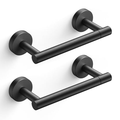FORIOUS Commercial Toilet Paper Holder Wall Mount Bathroom Tissue Holder - color: Matte Black