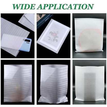 LAFULER 60 Pack 12x16 Inch CushionFoam Pouh Protecting For Packing, 0.03In(0.8mm) Thickness Moving Foam Wrap Pouches, Packing Supplies for Storage and Shipping, Protect mug, Cup, Glasses,and Dishes - size: 12×16In（60Pcs）