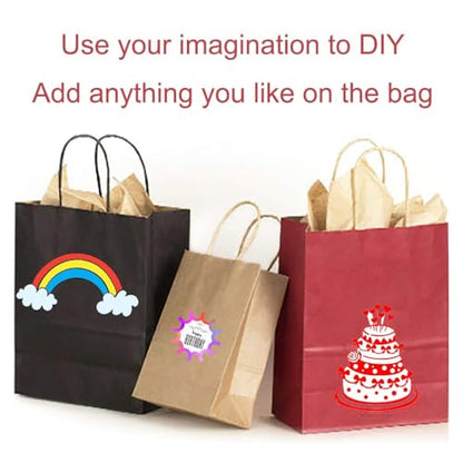 AZOWA Gift Bags Mini Kraft Paper Bags with Handles (4 x 2.4 x 6 in, Light purple, 25 Pcs) - color: Light Purple, size: X-Small (Pack of 25)