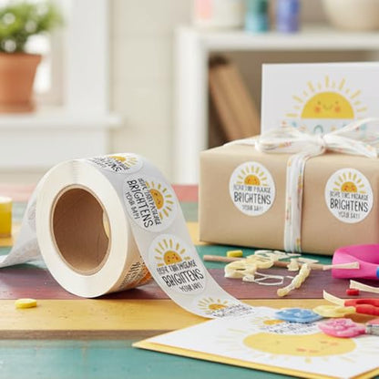 1000Pcs Happy Sun Thank You Stickers - Removable Food Labels - color: 1000pcs- Sun Thank You Labels