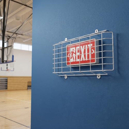 BESPORTBLE Exit Light Protective, Emergency Light Wall Wire Cages, Emergency Sign Protector Damage Wire Guard for Exit for Schools, Offices, and Public Spaces
