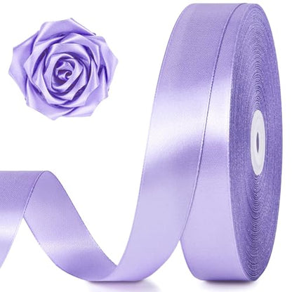 Light Purple Satin Ribbon 1 Inch x 100 Yards - color: Light Purple