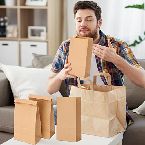 Containlol 200 Pcs Small Paper Lunch Bags 6.7 X 3.54 X 2.36, Brown - color: Brown, size: 6.7 x 3.54 x 2.36