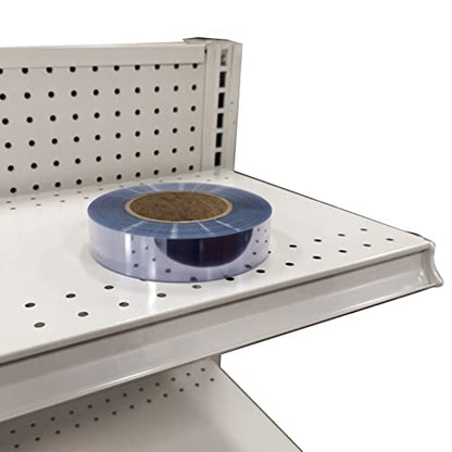 Transparent/Clear Gondola Shelf Vinyl Insert for Ticket Channel 130' x 1.25"- 10 Pack - size: 10 Rolls