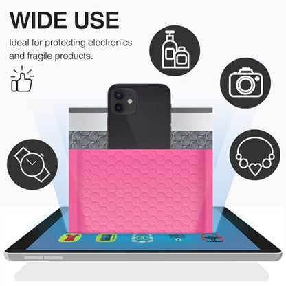 UCGOU Bubble Mailers 9.5x14.5" 40 Pack Usable Size 9.5x13.5" Hot Pink - color: Hot Pink, size: 9.5x14.5" 40PC