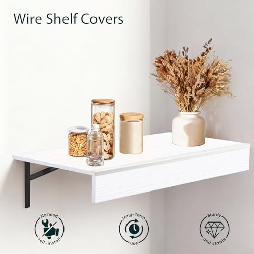Wire Shelf Covers, 32" W X 16" D, 4 Pack, Wood Covers for Wire Shelves - size: 32x16 in