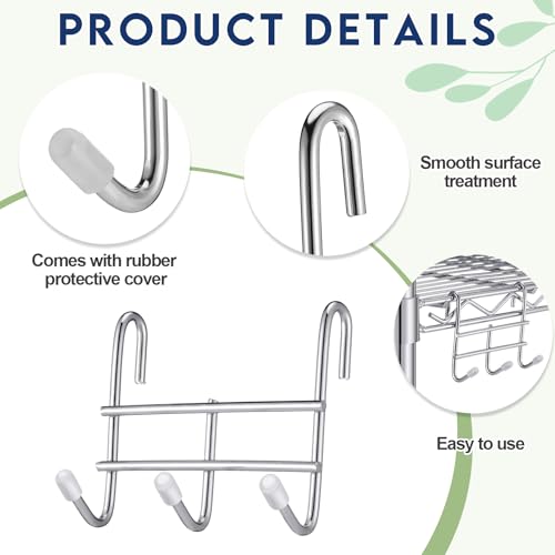 Teenyyou 6 Pack 3 Hook Attachment for Wire Shelving, Chrome - color: Chrome