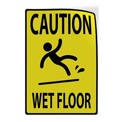 Industrial Decals Vertical Vinyl Stickers Caution Wet Floor Sign Safety Industrial Safety Sign Label Design Only 18x24Inches Design Only - color: Design Only, size: 18x24inches