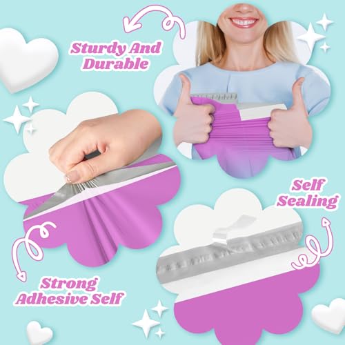 Metronic Cute Poly Mailers 10x13 1200PC Shipping Bags for Small Business - color: PinkGreen, size: 10x13" 1200PC