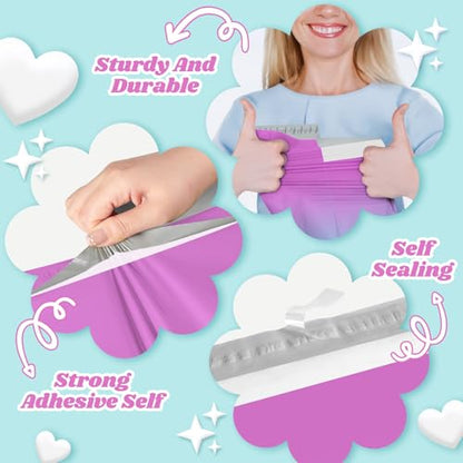 Metronic Cute Poly Mailers 10x13 1200PC Shipping Bags for Small Business - color: PinkGreen, size: 10x13" 1200PC