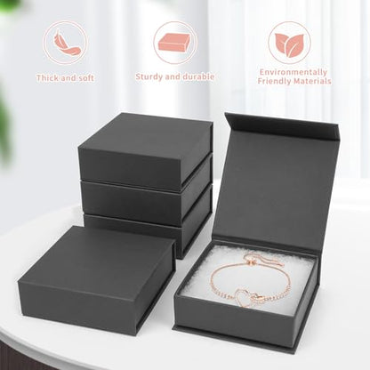 Jewelry Gift Boxes, 20 Pack 3.5x3.5x1.18 inch Small Jewelry Boxes, Small Gift Box for Necklaces Bracelet Earring Ring Gift packaging(Black) - color: black1