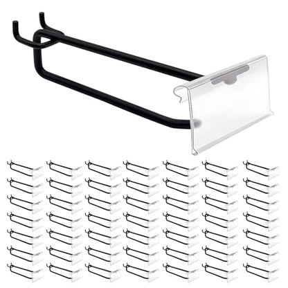 8" Pegboard Hooks with Label, 50Pcs Heavy Duty for 1/4" Board, Garage Storage - size: 8inch-50pcs