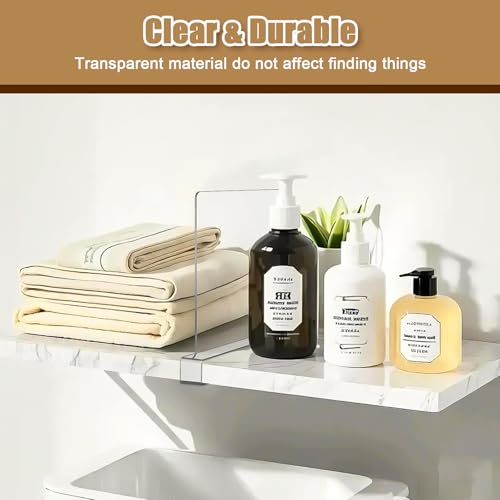 xydstay 6 Pack Clear Acrylic Shelf Dividers for Closet Organization