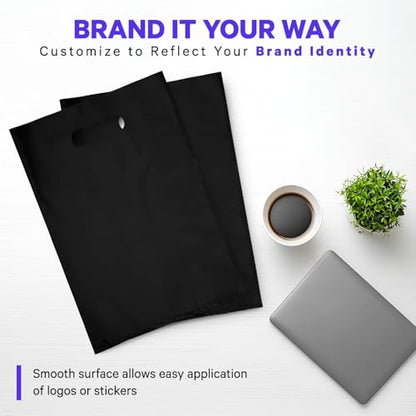 Infinite Pack Plastic Merchandise Bags, Black, 12x15 Inches, 100 Pack - color: Black, size: 12" X 15", PACK OF 100