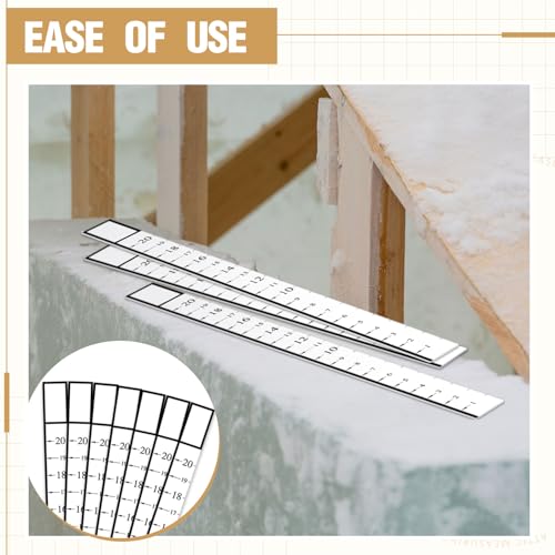 Attic Measuring Rulers (Case of 1000), 20 Inch, Card Stock, Attic Insulation R-Value Ruler for Insulators Ceiling Insulation
